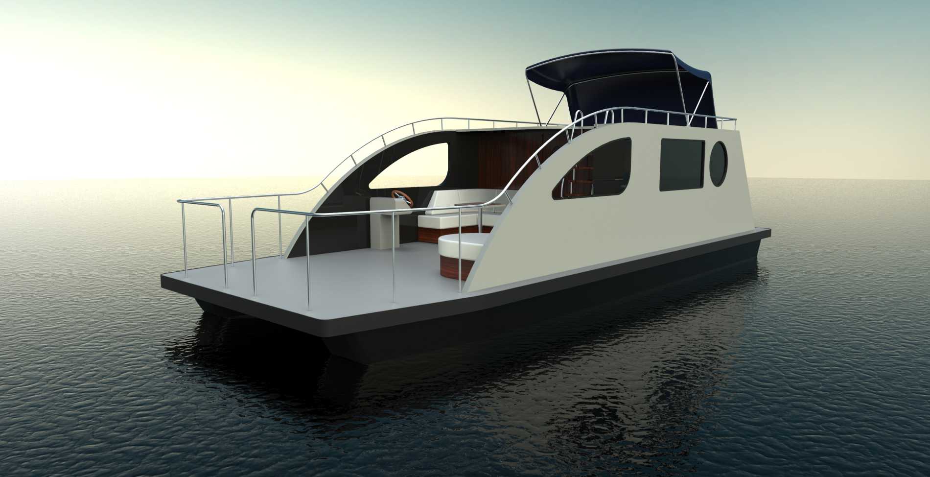 Haus & Boot Manufaktur Magdeburg Neuentwicklung Katamaran Daycruiser 33